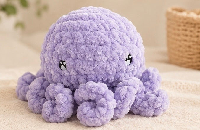 Snuggly Lavender Octopus Plush 🐙💜
