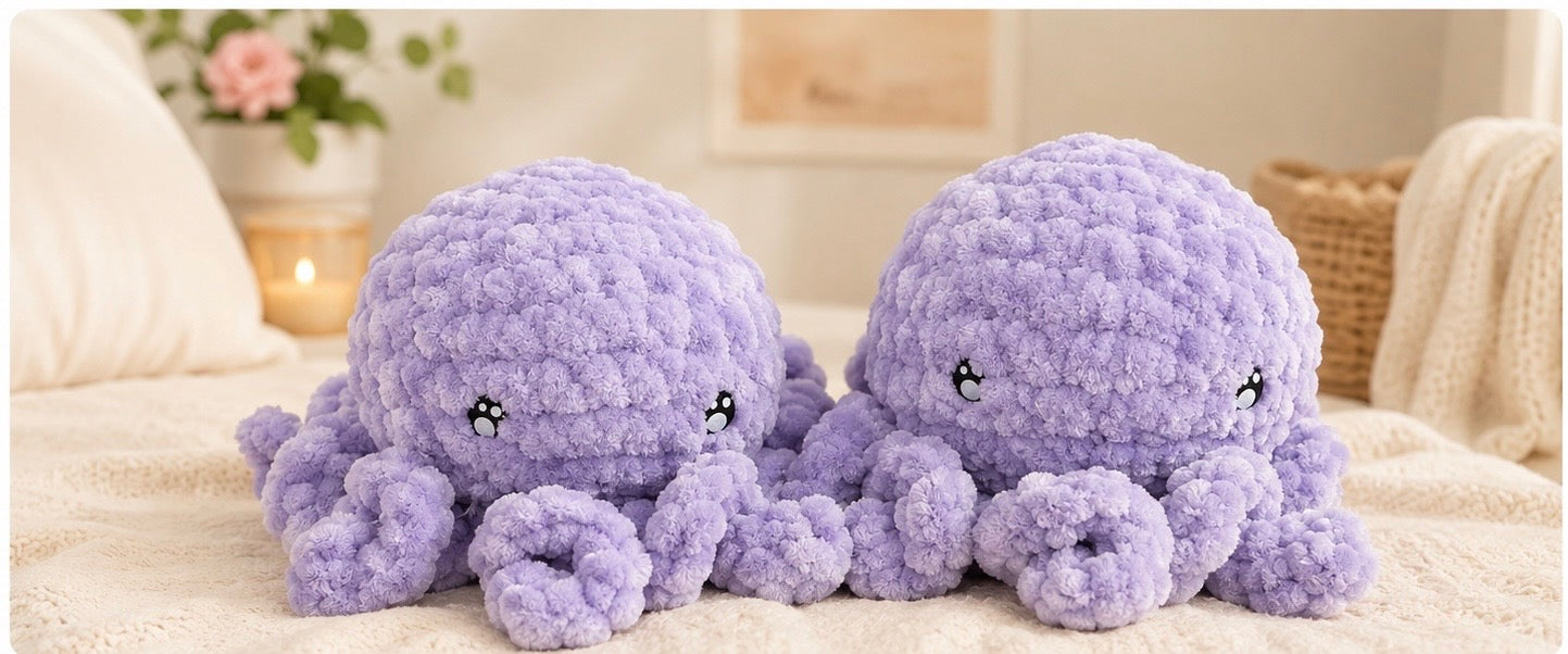 Snuggly Lavender Octopus Plush 🐙💜
